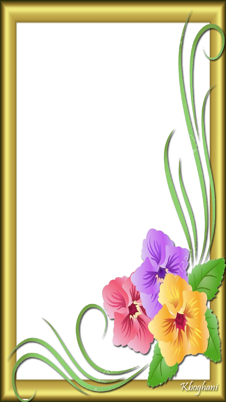Yellow Flower Frame - Chinese Hibiscus (720x1280), Png Download