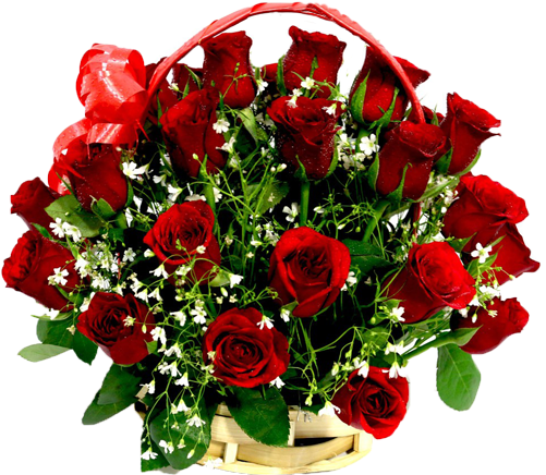 Dazzeling Flower Basket - Basket Flower Bouquet (500x500), Png Download