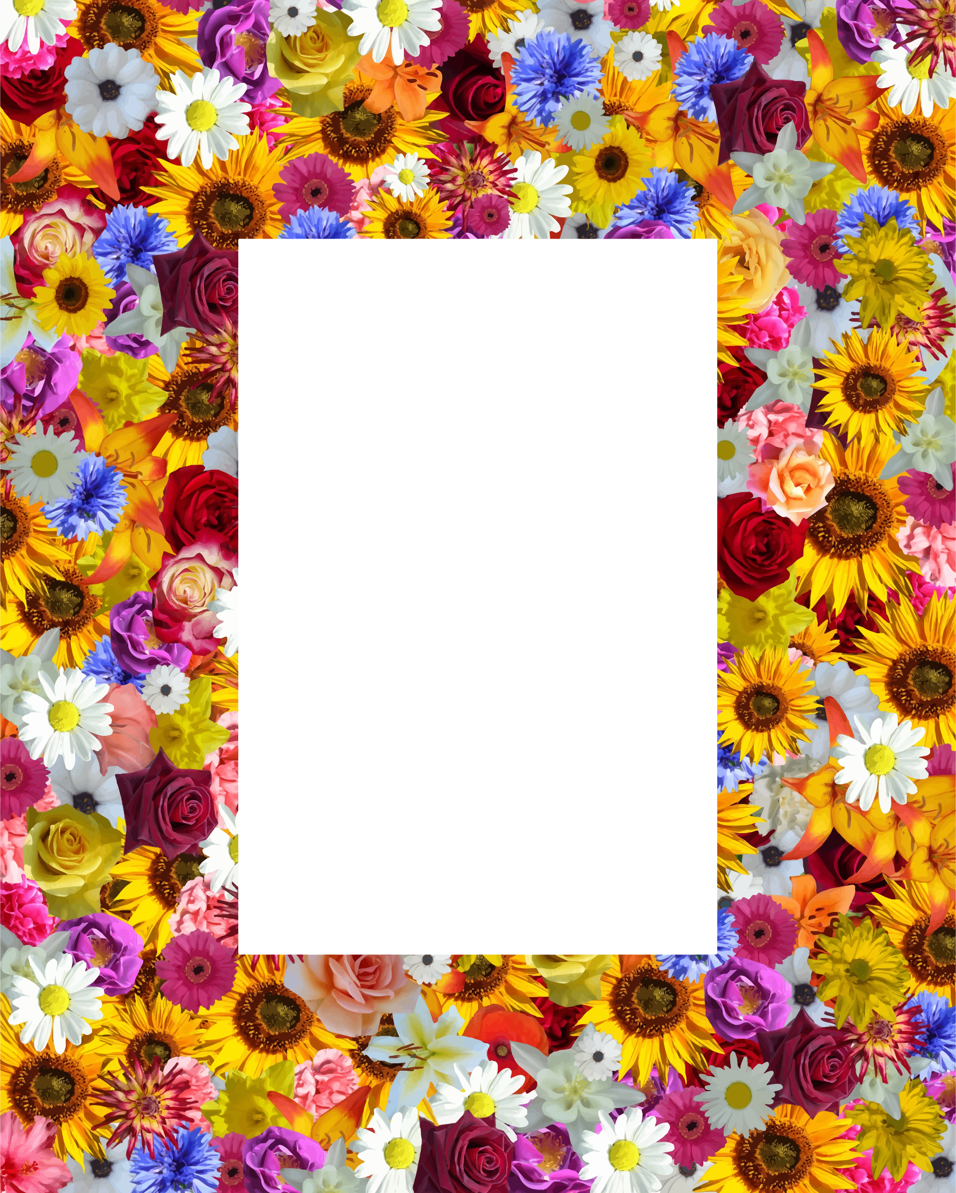 This Free Icons Png Design Of Floral Frame 21 (1922x2400), Png Download