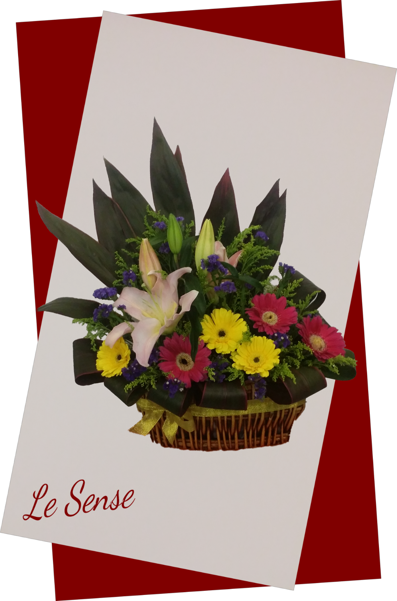 Floral Basket - Bouquet (1366x2068), Png Download