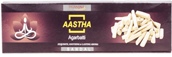 Patanjali Sandal Aastha Agarbatti (620x234), Png Download