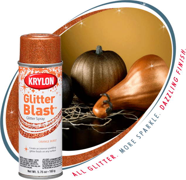 Use Krylon Glitter Blast Spray Paint For A Cool Effect - Glitter Blast Spray Paint, Orange Burst, 5-3/4-oz. (635x616), Png Download