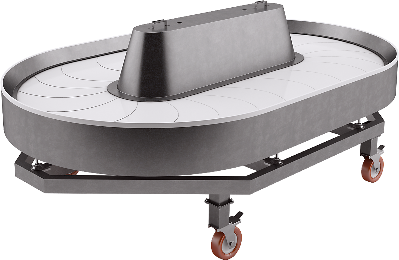 Oval Harvesting Table For Broilers Loading - Infant Bed (1419x991), Png Download