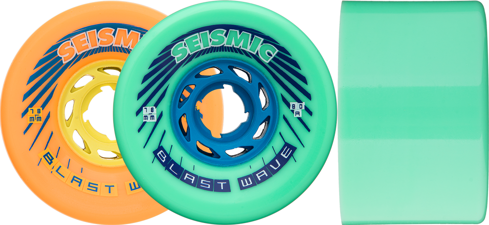 78mm Blast Wave Wheels - Seismic Blast Wave Longboard Wheels - 78mm (1002x461), Png Download