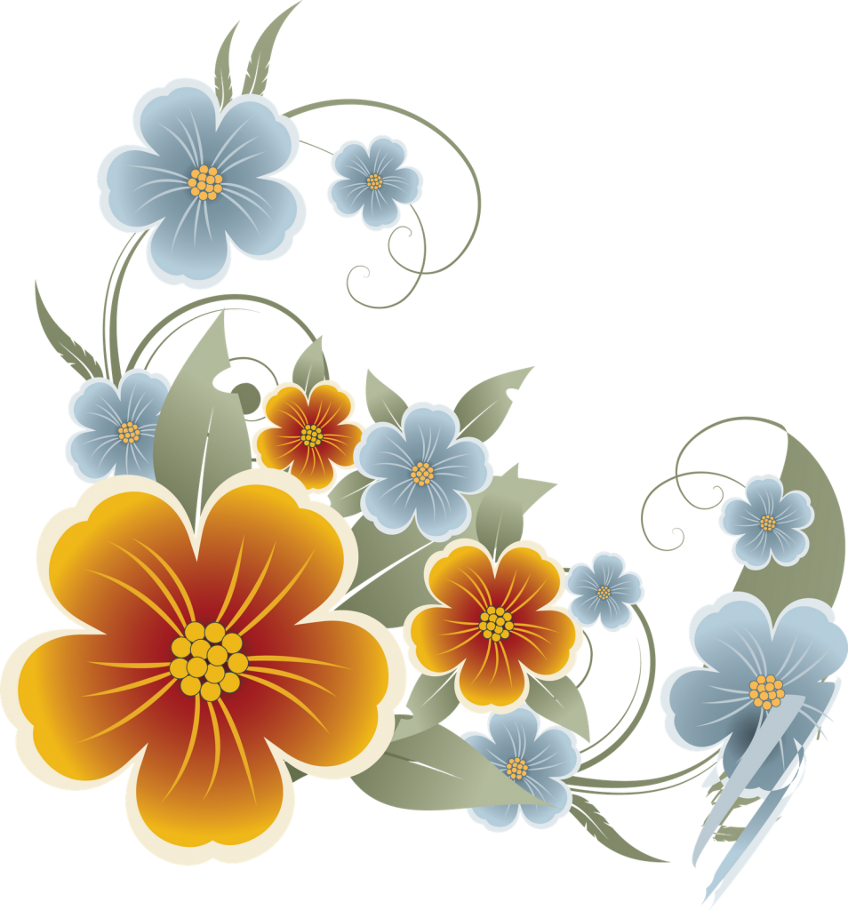 Floral Download Transparent Png Image - Floral Leaves Vector Png (954x1024), Png Download