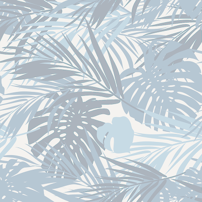 Leaf Pattern - Blue Indigo Camouflage 18-inch Canvas Wall Art Multi (400x400), Png Download