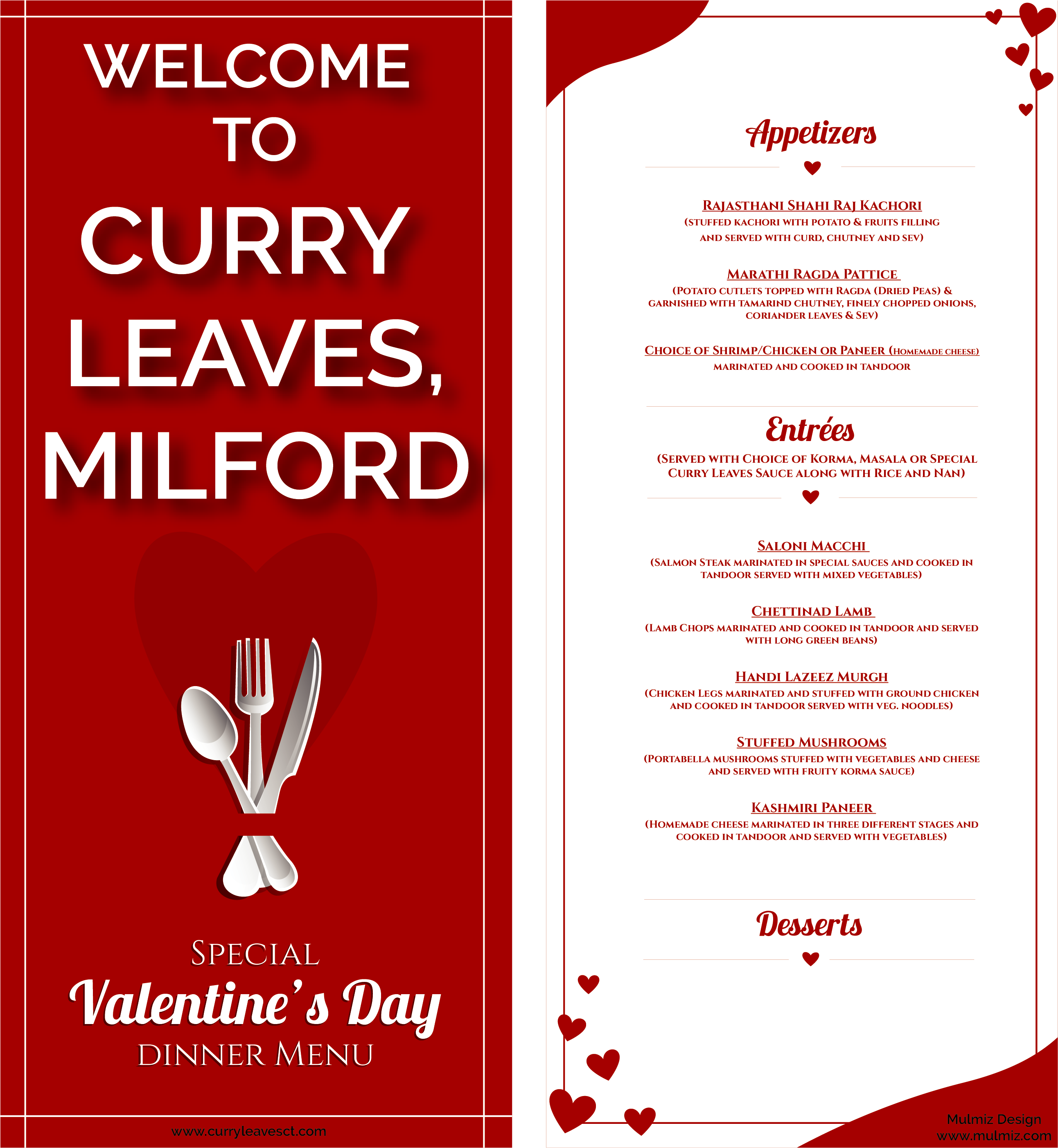 Curry Leaves Menu - San Valentino In Love (2686x3017), Png Download