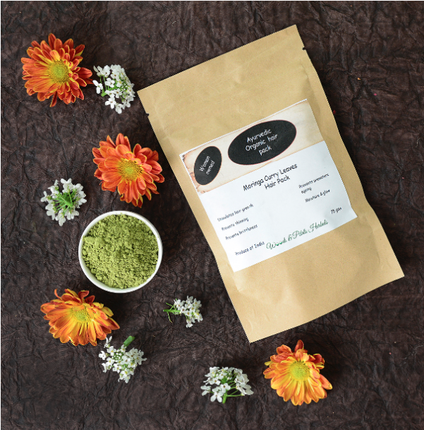 Organic Moringa And Curry Leaves Hair Pack - Hair (600x800), Png Download