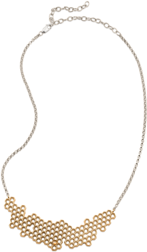 New Hive Honeycomb Necklace Bronze - Honeycomb Necklace (350x500), Png Download
