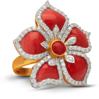 Kiran Jewels, Jewellery Manufacturers Mumbai, Kiran - Ring (444x425), Png Download