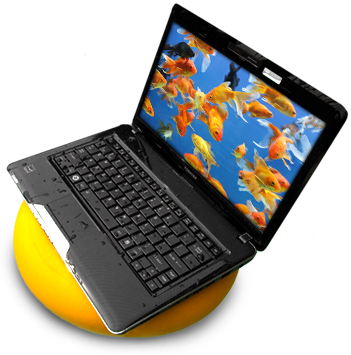 Toshiba Tubetop Top View - Inflatale Laptop (351x355), Png Download