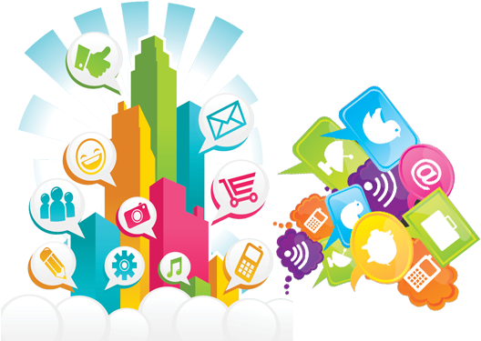 Smo Services India - Social Media Transparent Background Png (593x374), Png Download