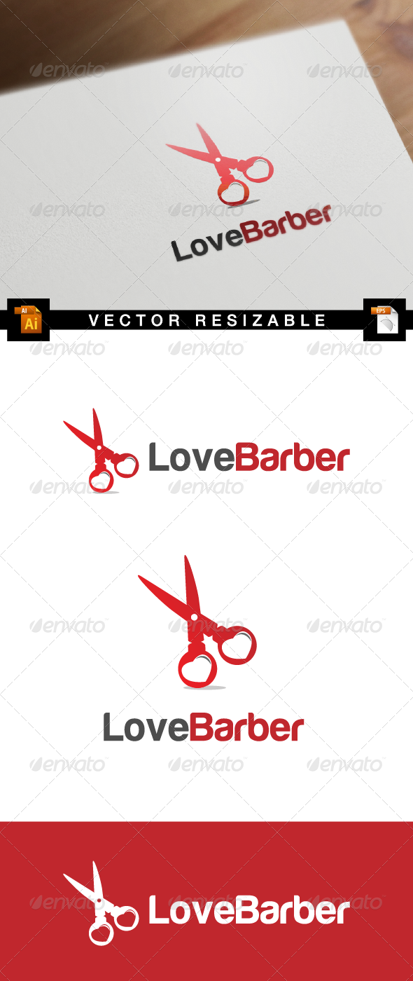 Lovebarber Vector Eps - Barbershop (590x1400), Png Download