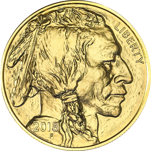 1 Oz American Gold Buffalo - 2018 Gold Buffalo Coin (500x500), Png Download
