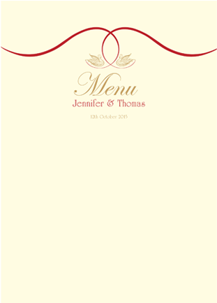 Download Classic Swan Swirl Menu - Menu Card Design Png PNG Image with No  Background 
