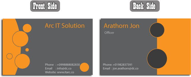 It Solution Company Business Card - Circle (700x450), Png Download