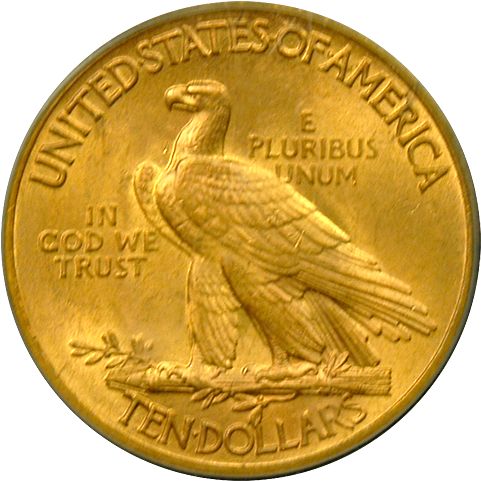Reverse Indian Head Gold Coin Ngc/pcgs Mint State - Coin (500x500), Png Download