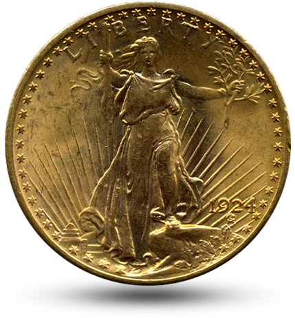 $20 Saint Gaudens Gold Double Eagle - Coin Usa (600x600), Png Download