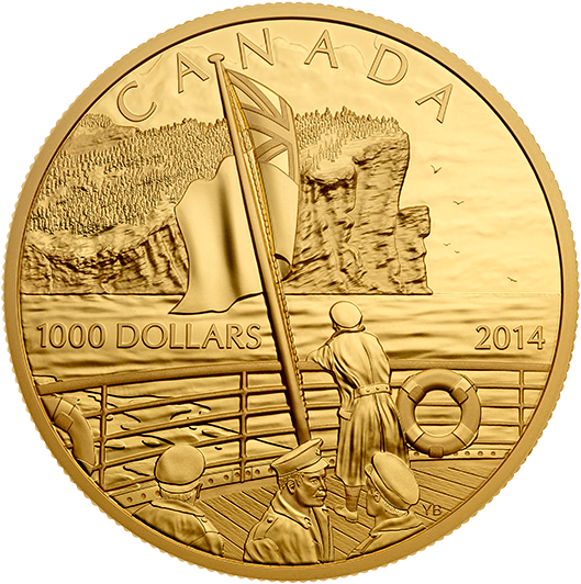 Pure Gold Coin - 1 Oz Gold Canadian Coin (570x570), Png Download