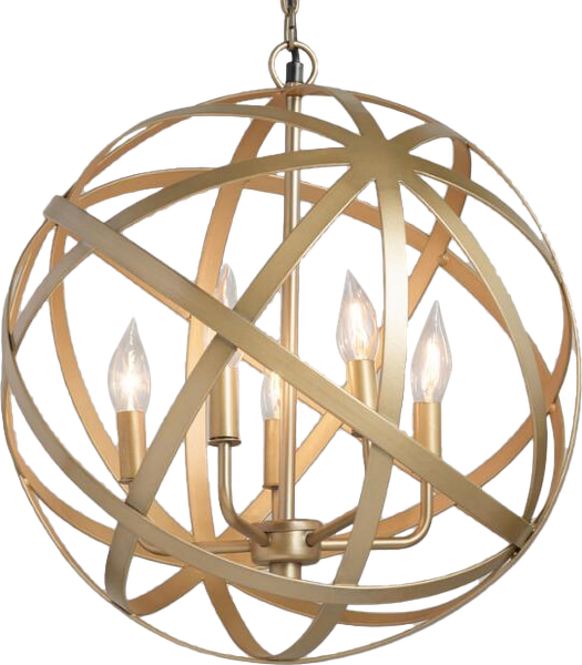 Orb Chandelier Above Bath Tub (525x600), Png Download
