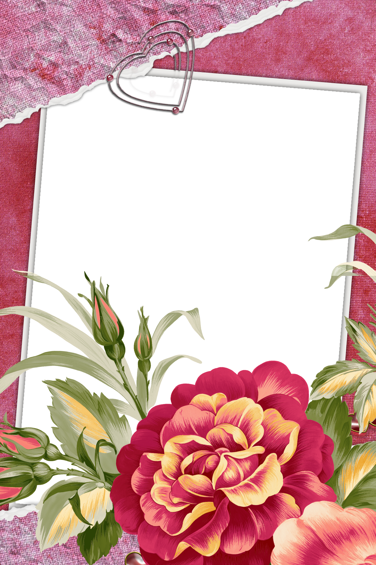 Beautiful Flowers Photo Frames (1200x1800), Png Download