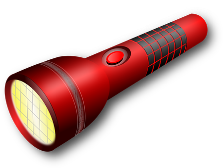 Light Torch Lamp Electric Electric Bulb Li - Flashlight Clipart Png (450x340), Png Download