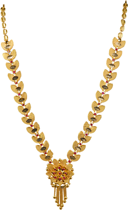 Gold Necklace For Women 22k - Model Necklace Design Gold (466x700), Png Download