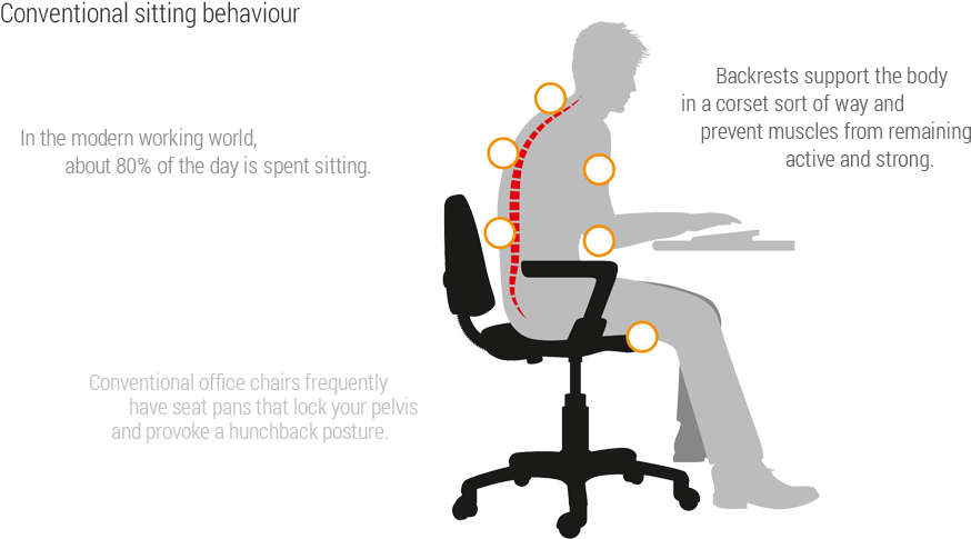 Conventional Sitting Behaviour - 3dee Aeris (972x550), Png Download