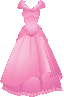 Purple - Pink Princess Dress Clipart (300x425), Png Download