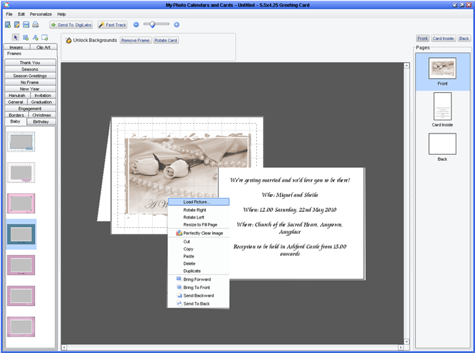 Final11 - Wedding Invitation (780x563), Png Download