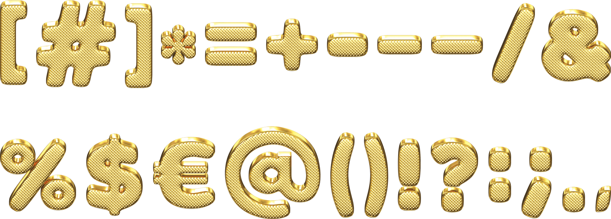 Gold 3d Font Alphabet - Alphabet (2000x718), Png Download