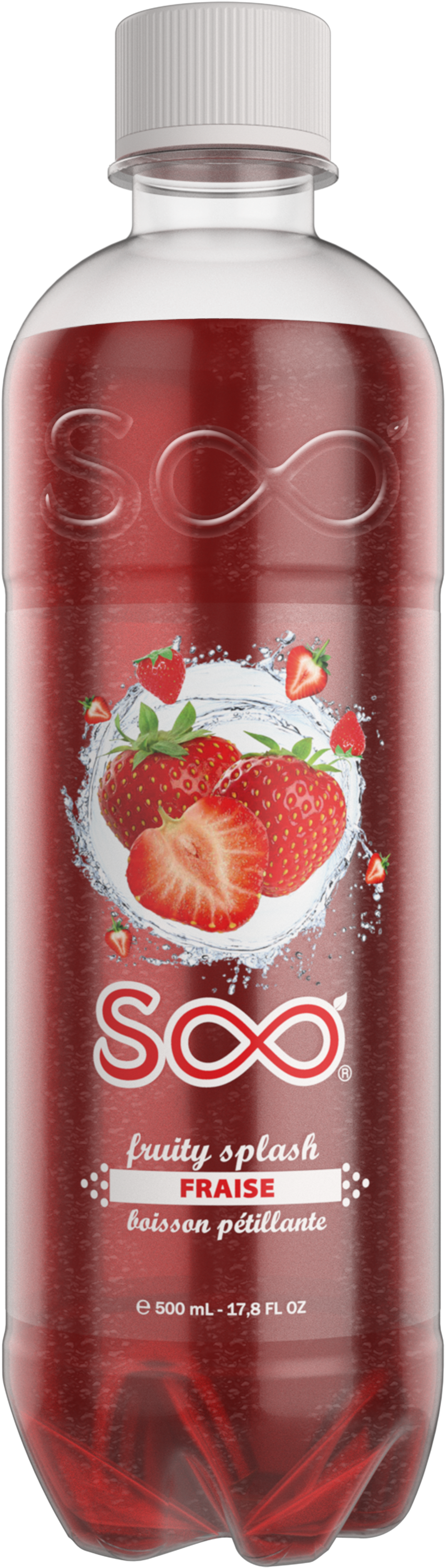 Soo Strawberry Soda Flavoured Carbonated Beverage (5208x3906), Png Download