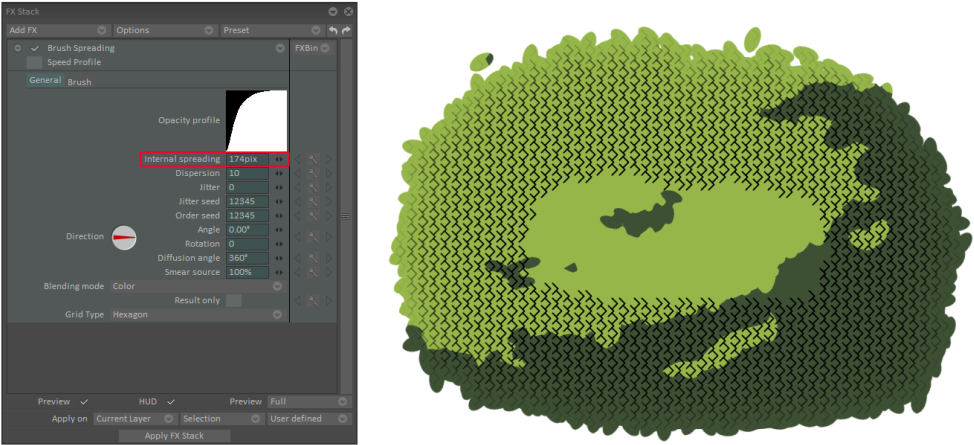 Example With The Brush Leaves - Bush Drawing Png (1000x471), Png Download