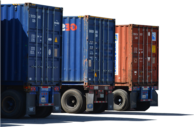 Container Freight Services - Trailer Truck (657x475), Png Download
