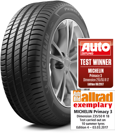 Primacy - Michelin Primacy 3 Runflat (520x540), Png Download