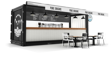 Image Result For Shipping Container Food Truck - Pure Origins (460x320), Png Download