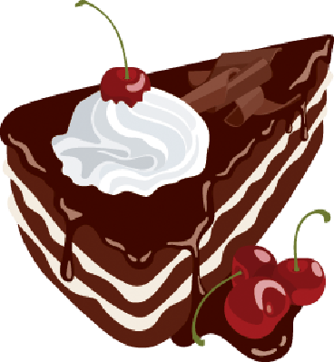 Black Forest Cake Vector (368x399), Png Download