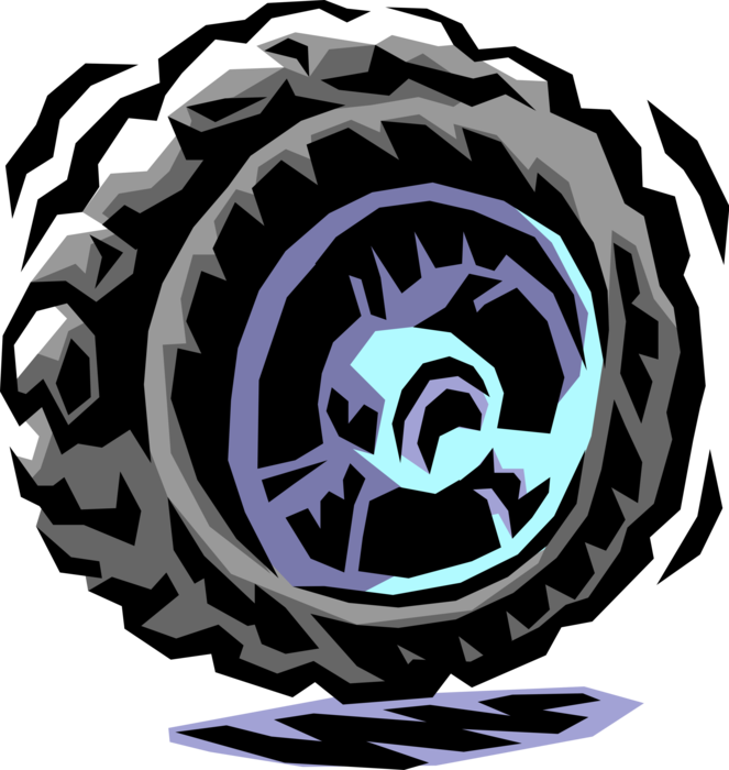 Vector Illustration Of Modern Pneumatic Rubber Tire - Specialty (663x700), Png Download