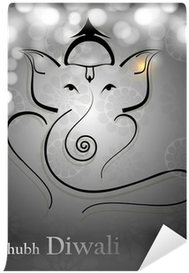 Beautiful Artistic Gray Colorful Hindu Lord Ganesha - Hinduism (400x400), Png Download
