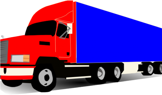 Container Clipart Container Lorry - 18 Wheeler Clip Art (640x480), Png Download