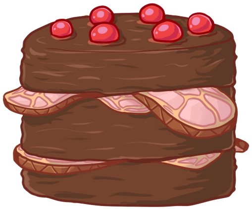 Black Forest Cake - Black Forest Ham (550x450), Png Download