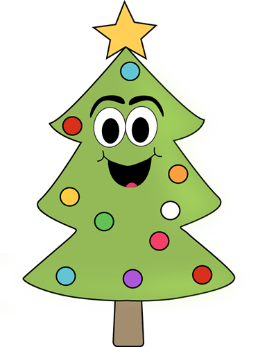 Cartoon Christmas Tree - Snow Christmas Clipart (372x500), Png Download