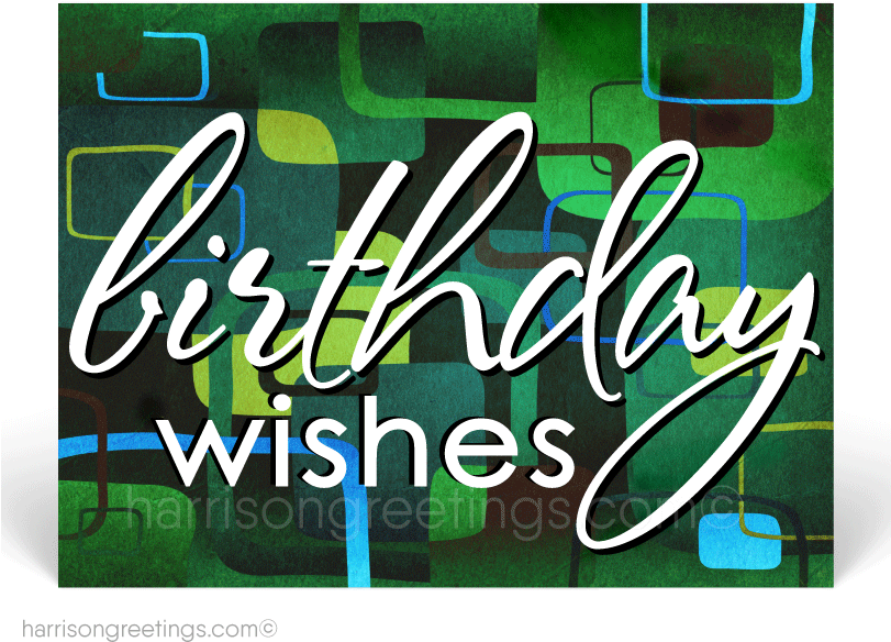 Modern Happy Birthday Client Postcards - Birthday (810x648), Png Download