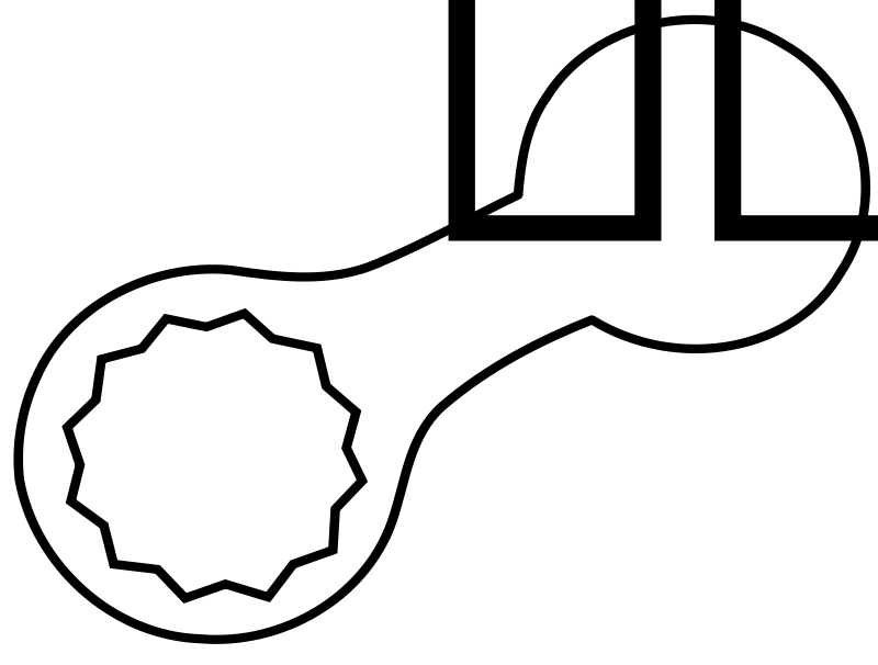 Free Vector Symbol Ring Spanner - Spanner (800x606), Png Download