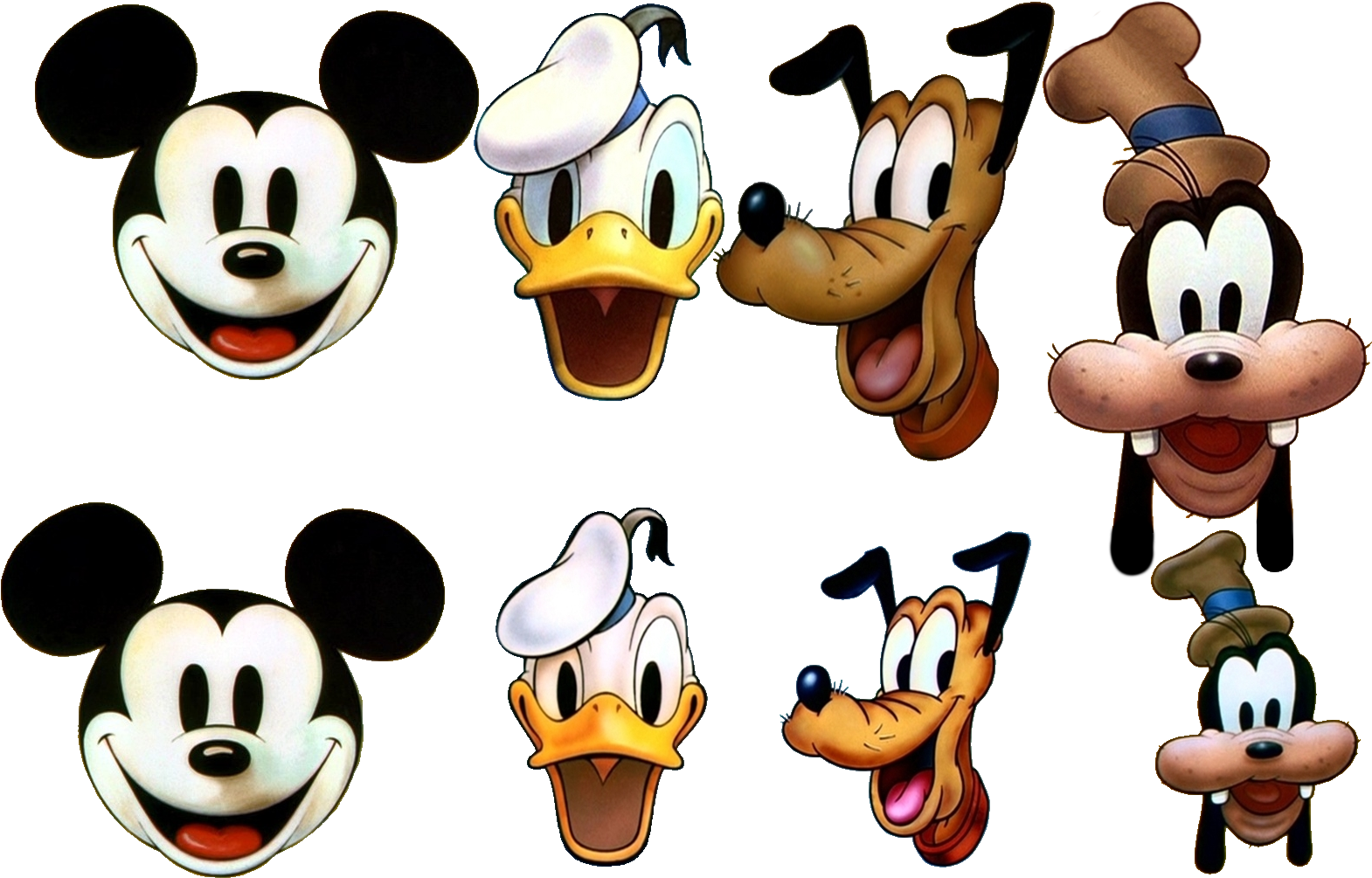 Disney Cartoon Headshots - Mickey Mouse Face (1800x1012), Png Download