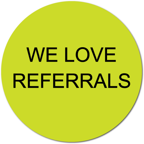 "we Love Referrals" Stickers, Special Offer Buy 1 Get - We Love Referrals (500x500), Png Download