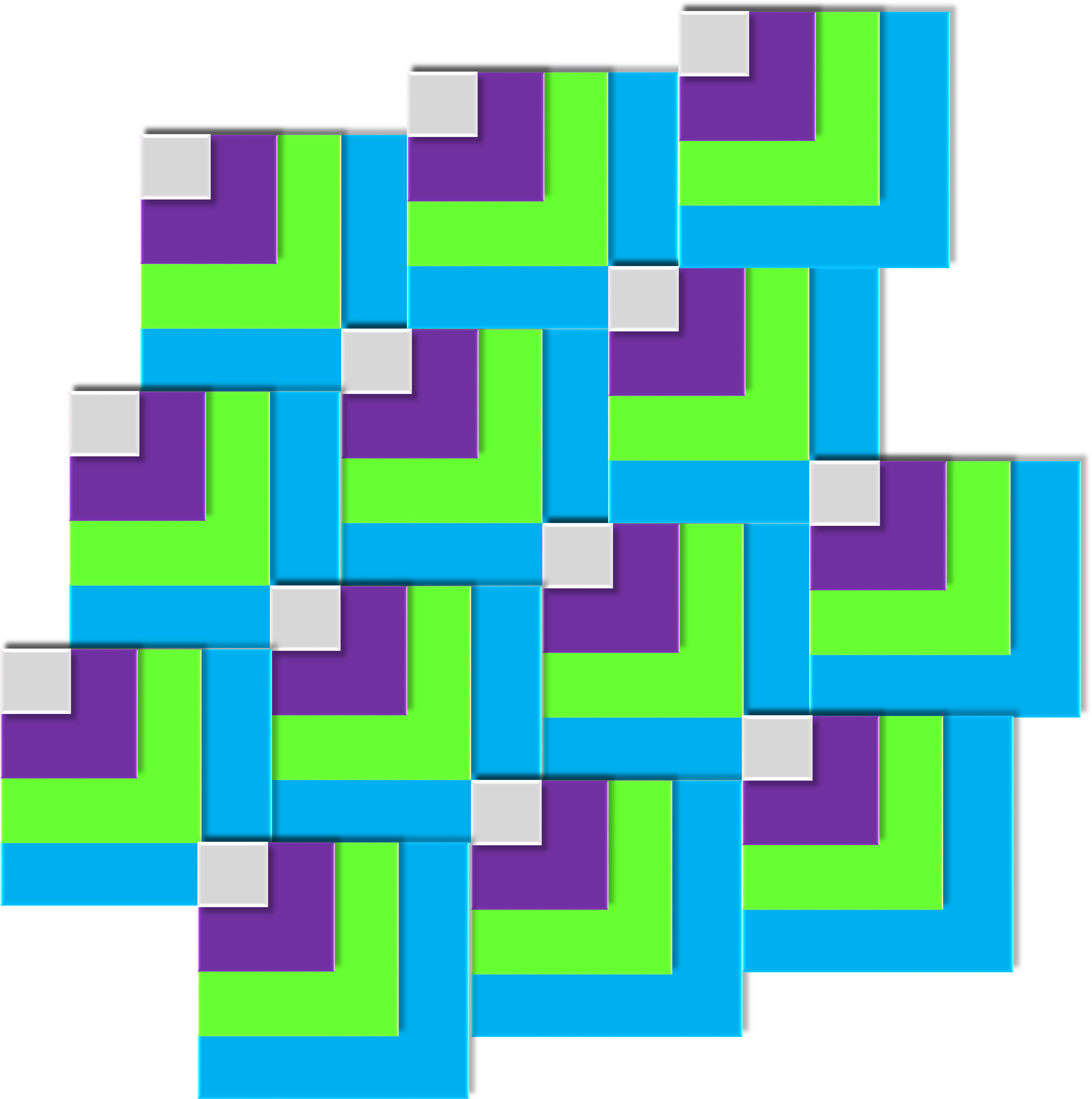 Geometric 3d Mosaic Bold Vibrant 738574 - Imagen De Mosaico Geometricos (5113x5146), Png Download