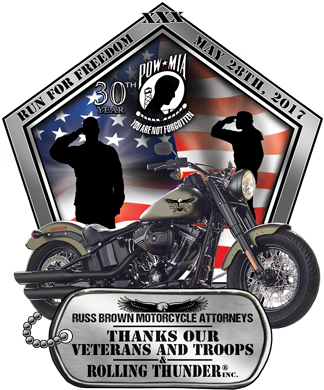2017 Rolling Thunder Sticker - Motorcycle (360x419), Png Download