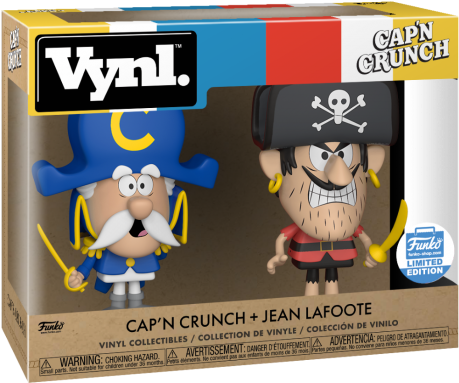 Cap'n Crunch & Jean Lafoote 2 Pack - Captain Crunch Funko Pop (560x560), Png Download