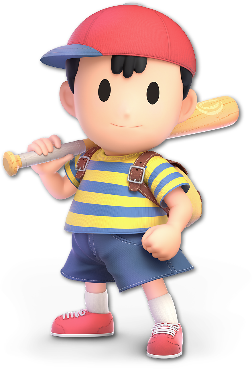 Super Smash Bros Charcter Full-body Pngs - Super Smash Bros Ultimate Ness (880x1289), Png Download